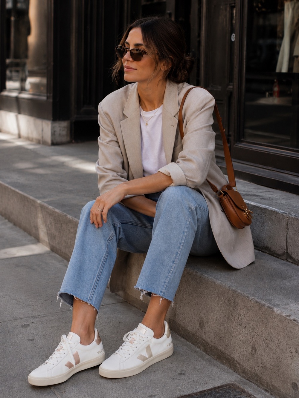 VEJA Campo White Rose Gold Leather Sneakers Women's Size 9 NIB